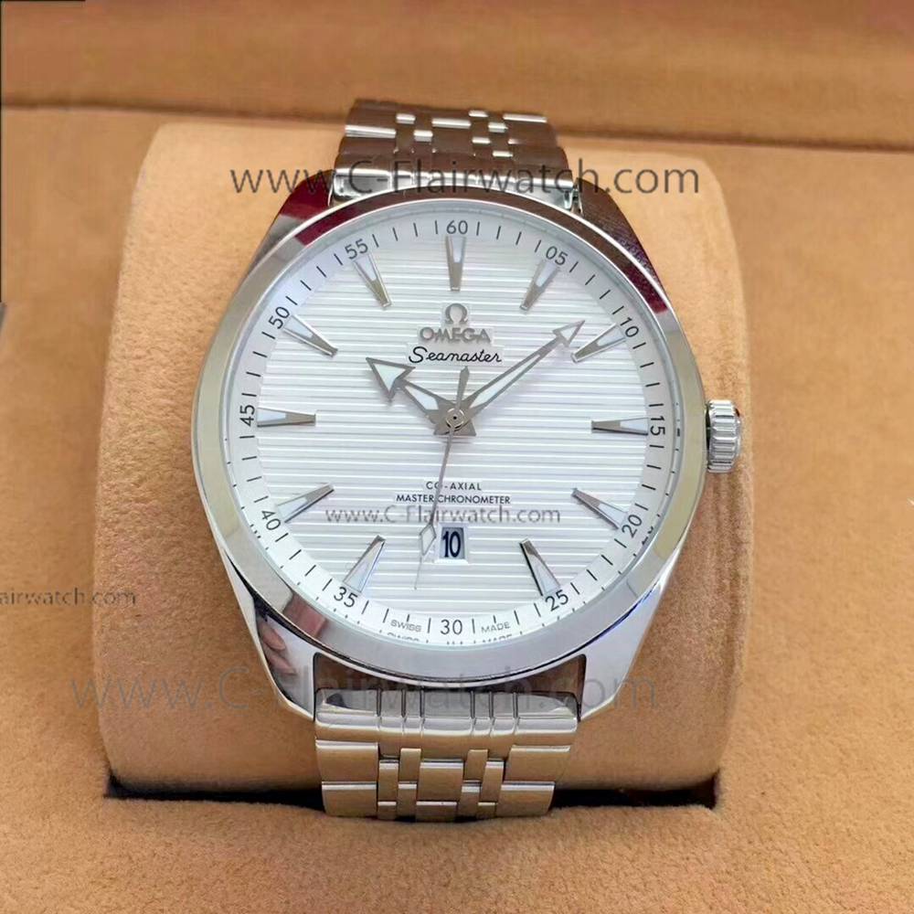 Omega Aqua Terra Stainless Steel White Replica Watch